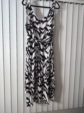 Women's Nine West Black & White Print Sundress Size XXL